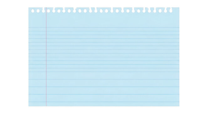 Blank lined paper notebook page with perforated edge