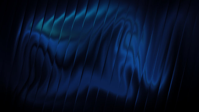 Blue Neon Wave Dark Abstract Background