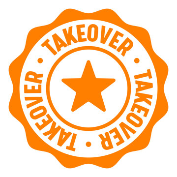 takeover seal badge. takeover label sticker. Vector sign