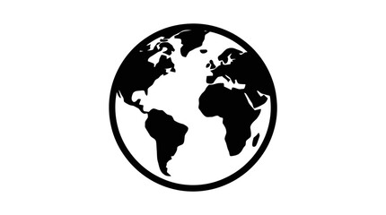 Fototapeta premium Vector illustration of world globe icon on a transparent background