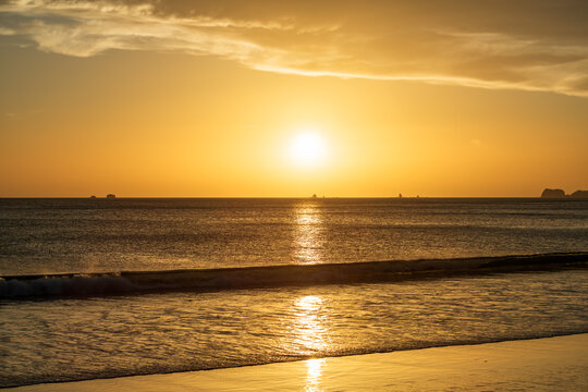 A colourful sunset in Flamingo beach (Guanacaste, Costa Rica). 