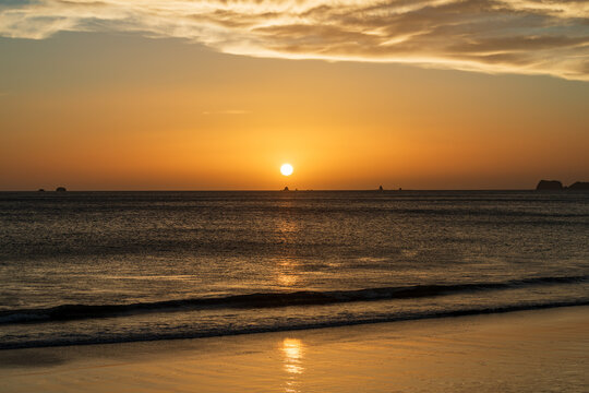 A colourful sunset in Flamingo beach (Guanacaste, Costa Rica). 