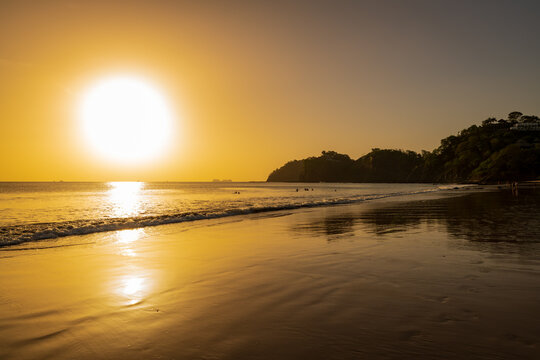 A colourful sunset in Flamingo beach (Guanacaste, Costa Rica). 