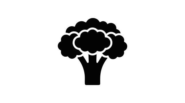 Vector illustration of fresh broccoli vegetable icon on a transparent background
