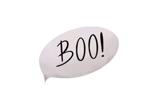 Scary boo lettering made in Procreate in Watercolor technique. JPEG file. 300 DPI. Raster. RGB