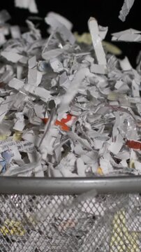 Exploring slow motion of paper shredder in action