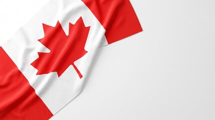 Fototapeta premium Canadian flag with maple leaf on white background