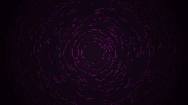 Glowing purple circular abstract patterns on dark background