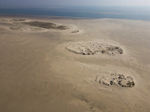 Aerial View of Coastal Dunes of West-Terschelling, Netherlands