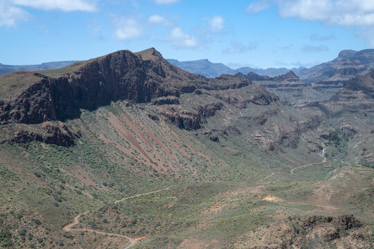 Landscape photo of the view from the Mirador astronomico de la Degollada de las Yeguas