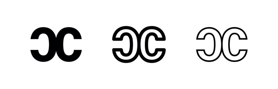 Creative Commons or Infinity Symbol Icon Set
