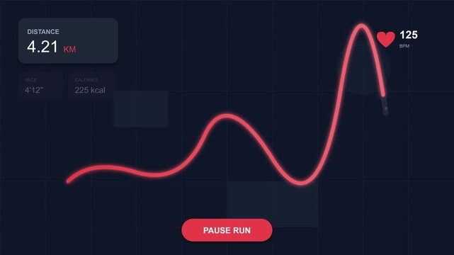 Fitness Tracking App Interface Running Progress Dashboard