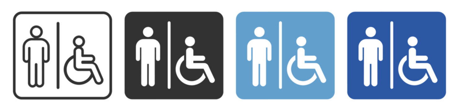 Accessible Restroom Icons for Public Facilities