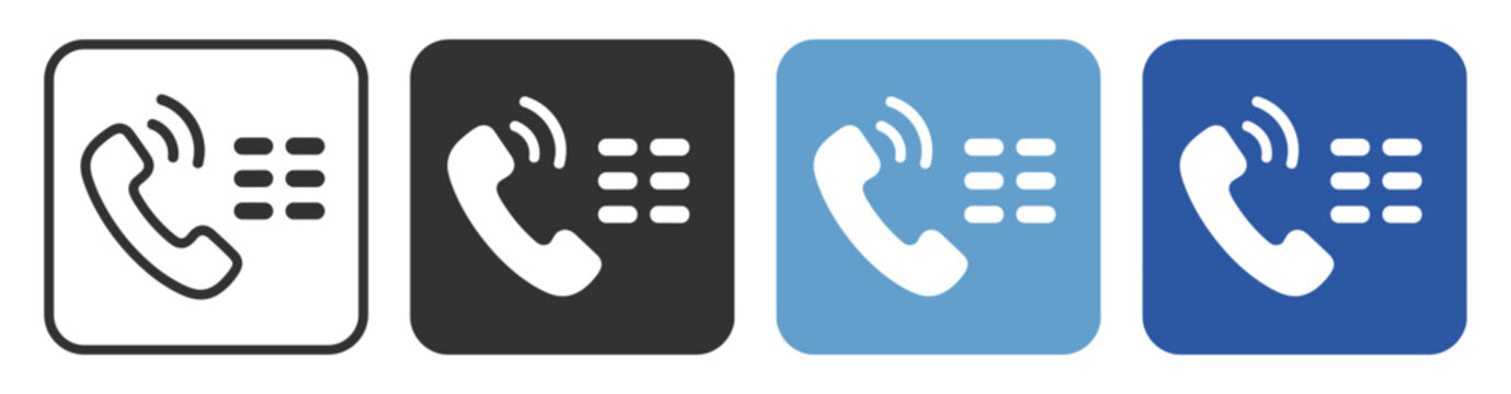 Phone Call Icon Set for Communication Apps