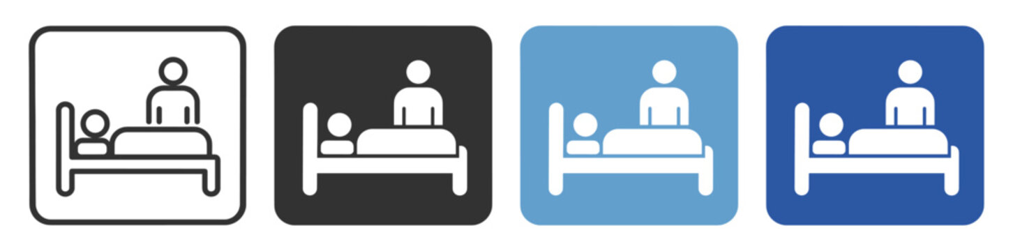 Hospital Patient Care Icon Set for Medical Apps