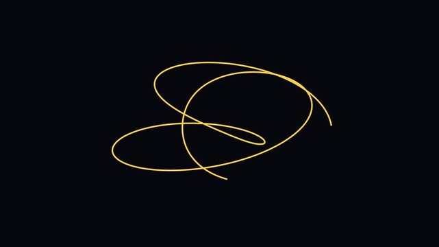Gold rotating torus knot 3D math animation