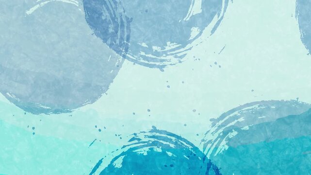 Blue Watercolor Circle Pattern 4K