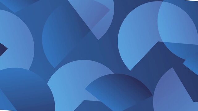 Abstract Blue Geometric Shapes Pattern 4K