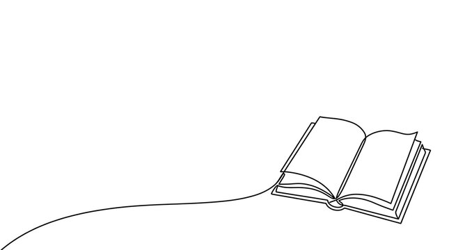 Open Book Watercolor Background with Copy Space