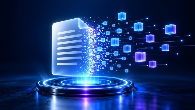 Digital document transforming into data cubes