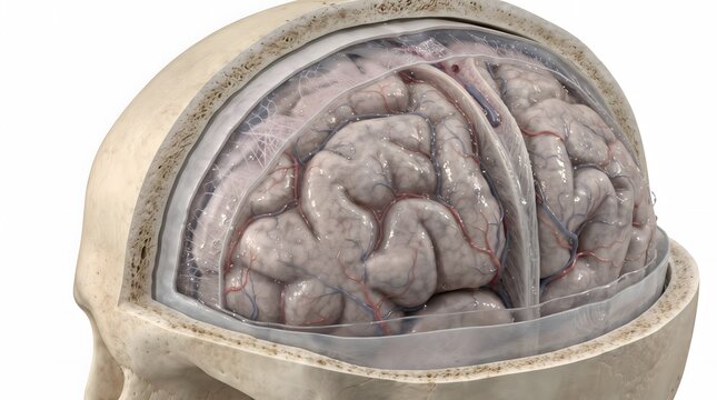 Human Brain, Meninges and Cranial Cavity Anatomy