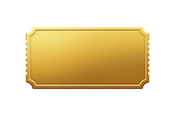 Fototapeta na wymiar Blank gold ticket shaped decorative label