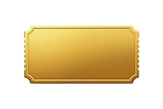 Blank gold ticket shaped decorative label