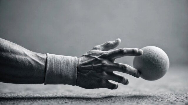 Conceptual Hand Reaching for Sphere on Minimal Surface