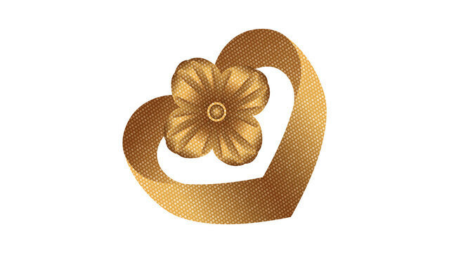 Decorative golden bow with ribbon isolated on transparent background. holiday decoration. for dark and light color background. realistic gold shiny nice effect ribbon illustration PNG