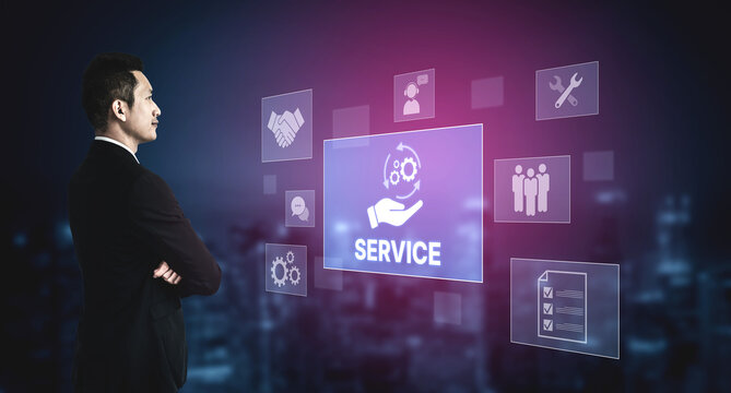 Customer service and support workflow with cooperation, communication, maintenance, and checklist icons for efficient service operation and user satisfaction Vouch