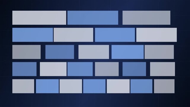 Animated Treemap Data Visualization with Blue and Gray Rectangles