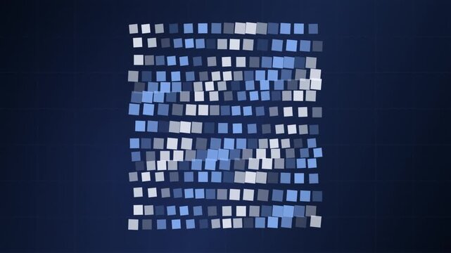 Abstract Finance Correlation Matrix Wave Cascade Animation