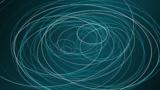 Abstract Swirling Lines in Dark Teal Background