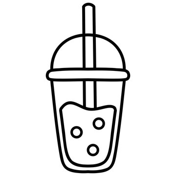 Bubble Tea Drink Cup Icon
