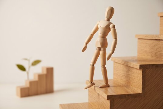 一段ずつ上る人形