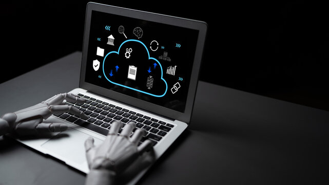 An AI powered cloud computing platform for enterprise business solutions. A central AI system for data storage, security, and processing. Motif