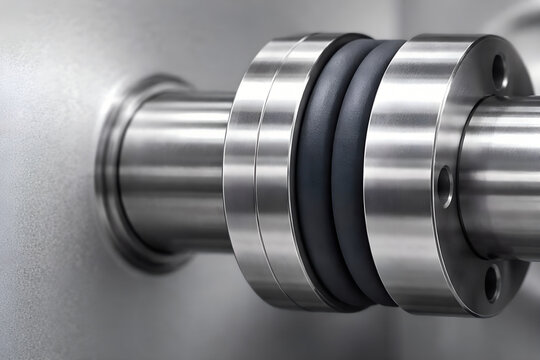 Industrial Vibration Isolation Coupling with Machined Hubs and Elastomeric Damping Rings for Torque Transmission, Rotating Machinery Protection, Vibration Control and Industrial Equipment Maintenance
