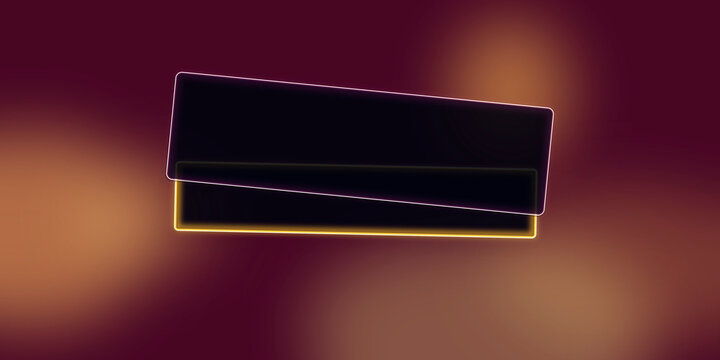 Futuristic neon rectangles glow against a rich maroon-to-gold gradient, suggesting a sleek UI overlay for apps, dashboards, or sci-fi branding with calm energy.