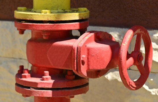 Gas valve on pipeline