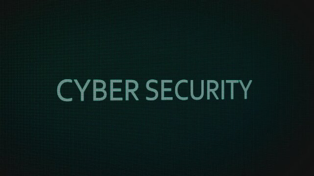 Cyber Security word text typing animation on a computer screen in After Effects. Motion graphics highlight hacking defense, privacy, and modern digital protection concepts.