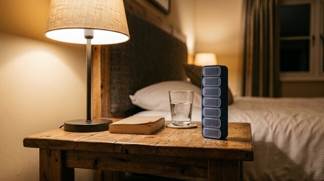 Travel Pill Case Close-up Catching Soft Daylight along its Hinge