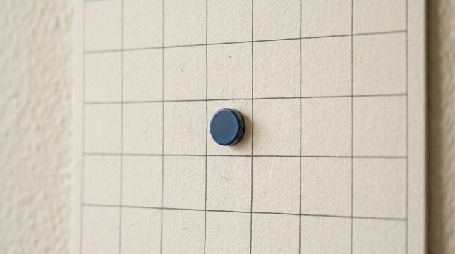 Wall-mounted Calendar Resting beside a Pill Organizer on a Small Shelf