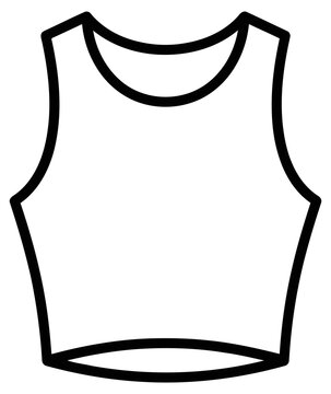 Crop top line icon outline vector sign