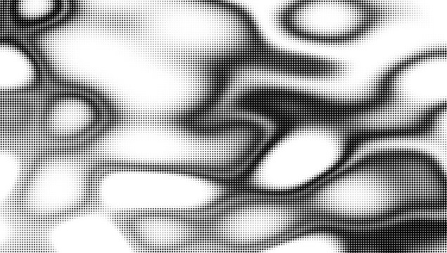 Liquid Metal Abstract Fluid Background. Black Halftone Chrome Texture. Water Waves Ripple Pattern.