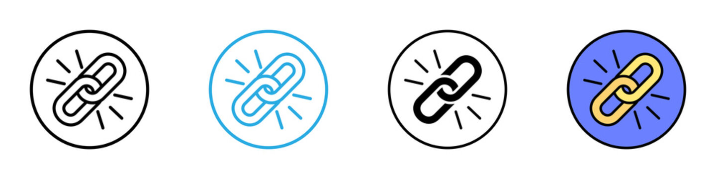 Backlink multi - style icon design concept