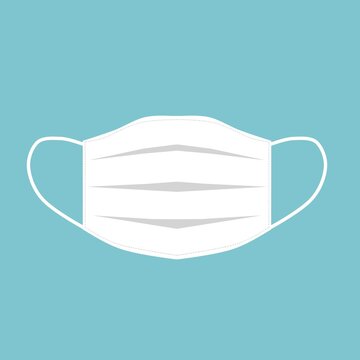 Health masks for protection against viruses, smoke, and volcanic ash. Illustration