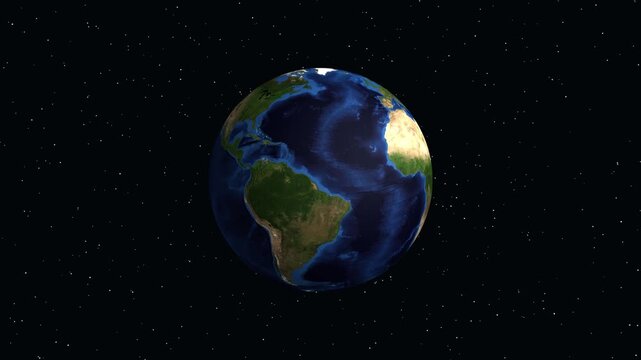 3D Earth Animation Zooming into Fargo North Dakota with Data Overlay