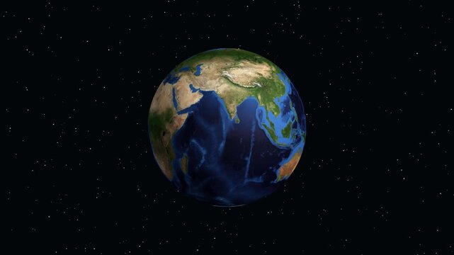Earth Zoom Animation to Sorocaba Brazil with Population Data Overlay