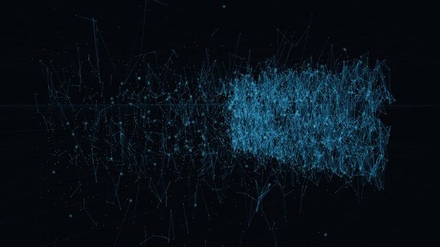 Digital infrastructure and network topology point cloud background