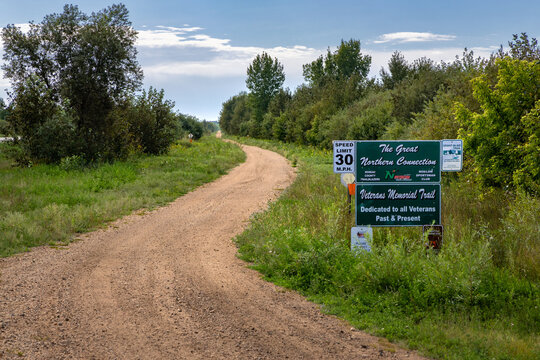 Veterans Memorial Trail and Great Northern Connection in Warroad Minnesota